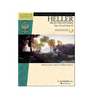 海勒 钢琴练习曲选 Op45 46 附在线音乐 希尔默原版乐谱书 Heller Selected Piano Studies For Piano Solo HL00296587