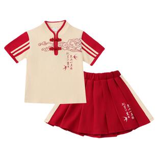 夏季小学生校服秋冬国风套装幼儿园园服洋气中式儿童学院运动班服
