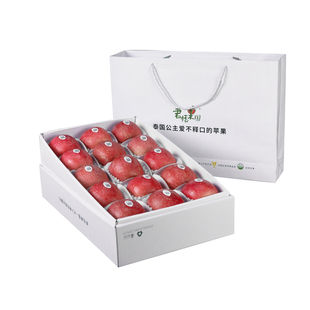 君恬果园鉴赏级烟台苹果栖霞红富士烟台特产水果年货节日礼盒礼品