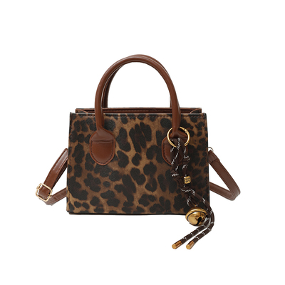 麦瑞雅复古豹纹手提通勤小方包