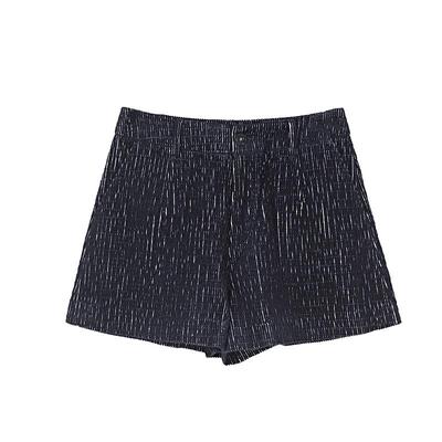 s.deer插袋撞色条纹A字短裤