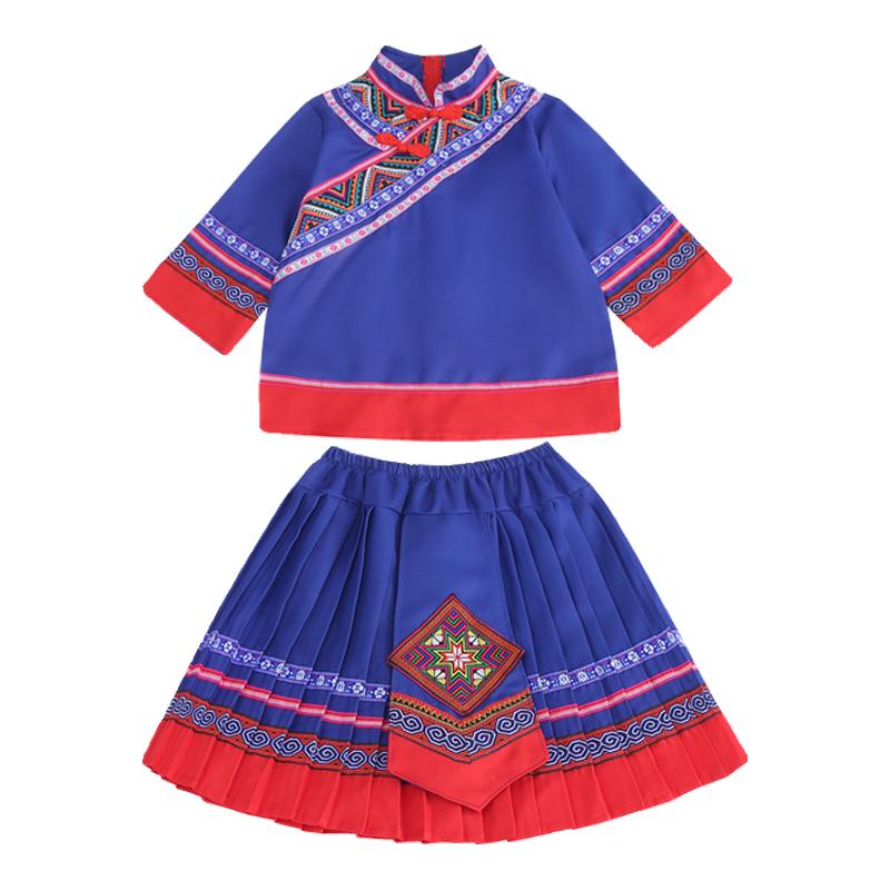 儿童广西壮族少数民族服饰瑶族男女童三月三壮族服饰女童演出服装