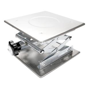 不锈钢升降台实验室小型手动螺杆平台微型垃圾处理器水平仪支撑架