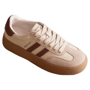 森达德训鞋女春新款拼接户外运动厚底增高休闲小白板鞋SUY01AM5