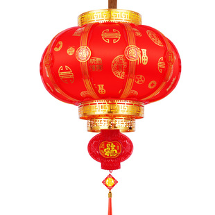 新款新年高档旋转走马招财进宝大红灯笼阳台挂饰吊灯大门结婚装饰