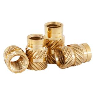 注塑热熔铜螺母通孔滚花螺帽土八铜螺母预埋铜嵌件M1M2M3M4M5M6M8