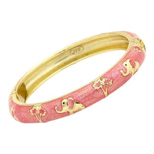 北京景泰蓝儿童手镯宝宝女珐琅镀金时尚送礼吉祥好运动物开通小象