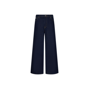 【甄选礼盒】CK Jeans26秋季新款女士美式复古潮流深色阔腿牛仔裤