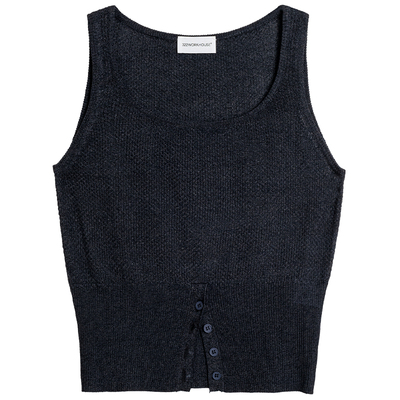 下摆开襟通勤背心上衣女