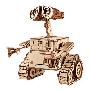 瓦力机器人木质拼装模型机械玩具益智diy木制立体拼图手工摆件DIY