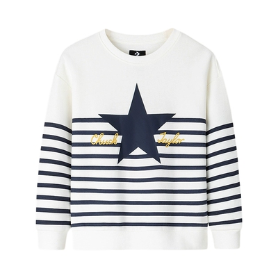 匡威童装女童卫衣2025冬季新款中大童纯棉条纹打底衫CNVN-FW-G769