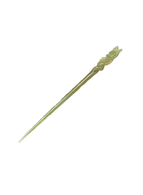 新中式旗袍莲花玉簪和田玉盘发簪