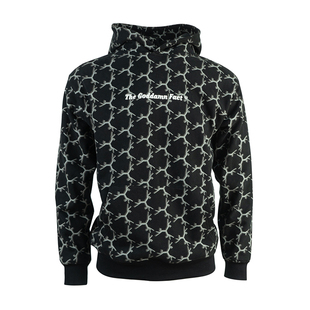 TGFCLUB 美式街头嘻哈drill说唱LOGO刺绣满印killer手势连帽卫衣