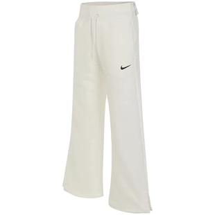 Nike耐克女子长裤冬新款休闲宽松高腰加绒保阔腿运动裤DQ5616-133