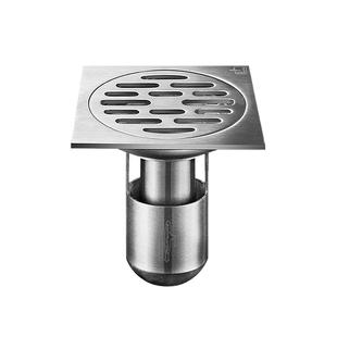 潜水艇不锈钢短款深水封地漏下水道防臭神器盖芯卫生间洗衣机防虫