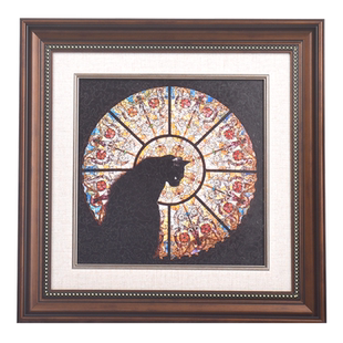 蒙娜丽莎30*30异形教堂猫拼图相框372片500片1000片拼图画框挂墙