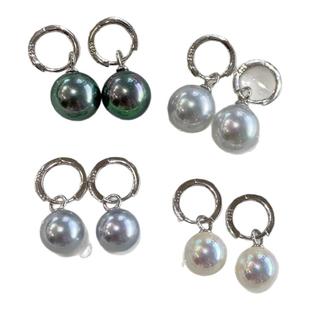 性价比之选！两用款925纯银珍珠耳扣耳坠耳环吊坠澳白大溪地akoya