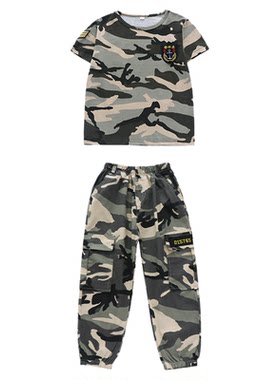 儿童迷彩服套装演出服小学生军装