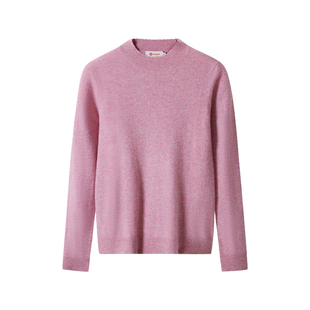 皮皮狗25秋冬半高领花瓣领羊绒衫双股花纱打底针织女士套头毛衣