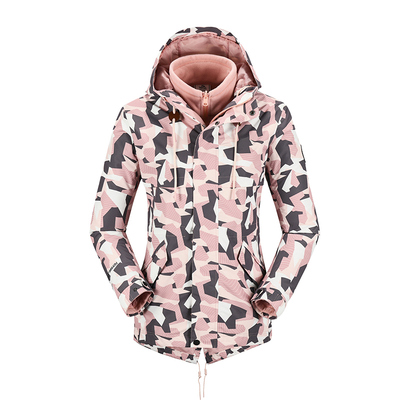 伯希和女士印花摇粒绒保暖冲锋衣