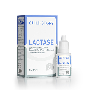 童年故事乳糖酶奶瓣酸性乳糖酶滴剂液体纯净配方高酶奶伴进口正品