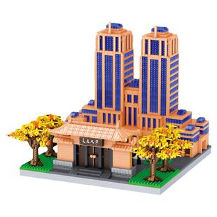 哲高名校清华园北京大学成年人高难度积木建筑拼装模型潮玩玩具