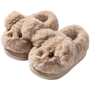 儿童棉拖鞋男童冬季包跟小狗宝宝毛毛家居鞋室内防滑保暖男孩棉鞋