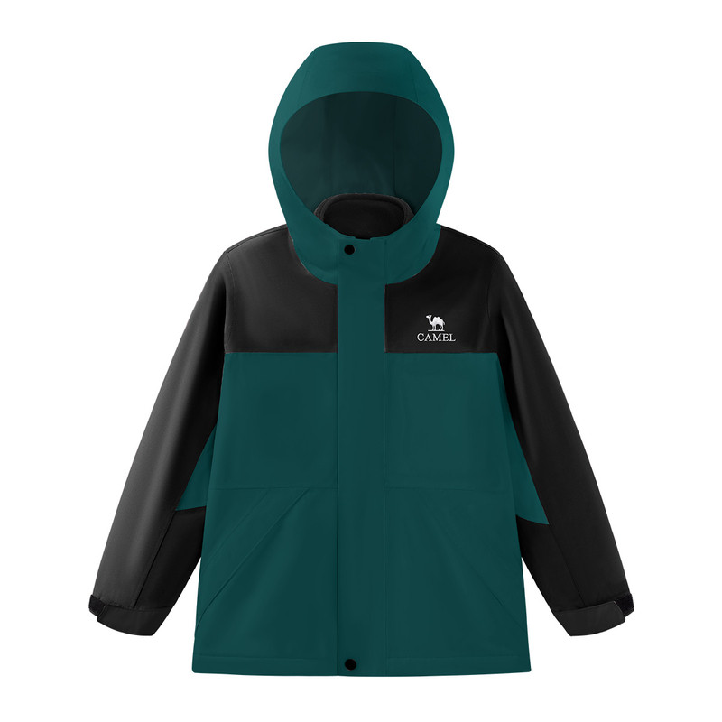 骆驼儿童冲锋衣三合一防水登山服