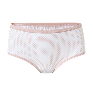 ab内裤女纯棉印花高腰抗菌女生小平脚舒适大码妈咪裤0106多条装