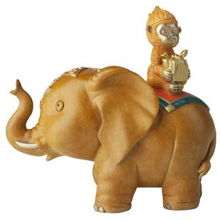 铜师傅《封侯拜相》客厅桌面铜大象摆件 家居装饰工艺品