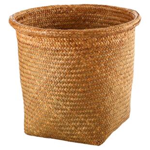 编织垃圾桶 家用客厅创意藤编无盖卫生间卧室草编 垃圾篓办公室
