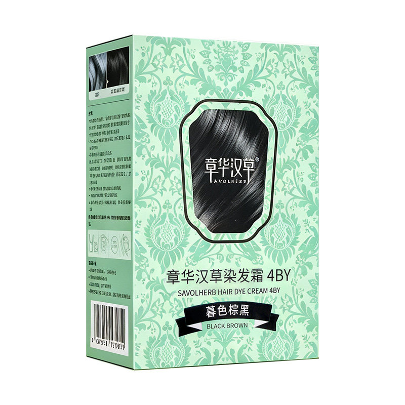 章华汉草小绿盒染发膏盖白染发剂