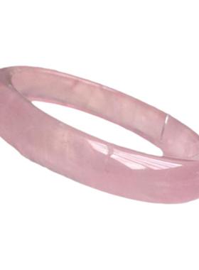 莫桑比克粉水晶自然光实拍手镯