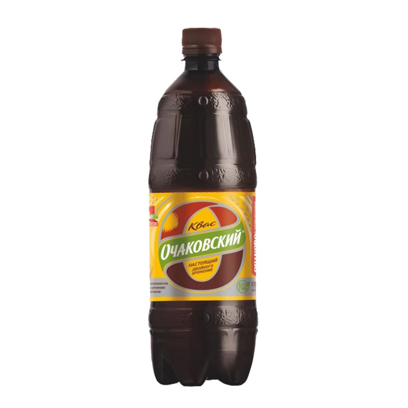 俄罗斯进口欧奇可娃牌格瓦斯450ml/1L/瓶液体面包双重发酵饮料