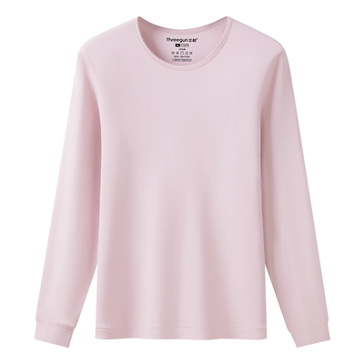 三枪抗静电纯棉圆领女士保暖上衣