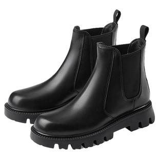 73hours女鞋长期主义秋冬新款厚底烟筒靴短靴老钱风切尔西靴子女