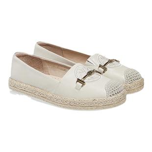 fed真皮平底鞋春季新款女鞋软底金属扣渔夫鞋单鞋女D0122-YAC602