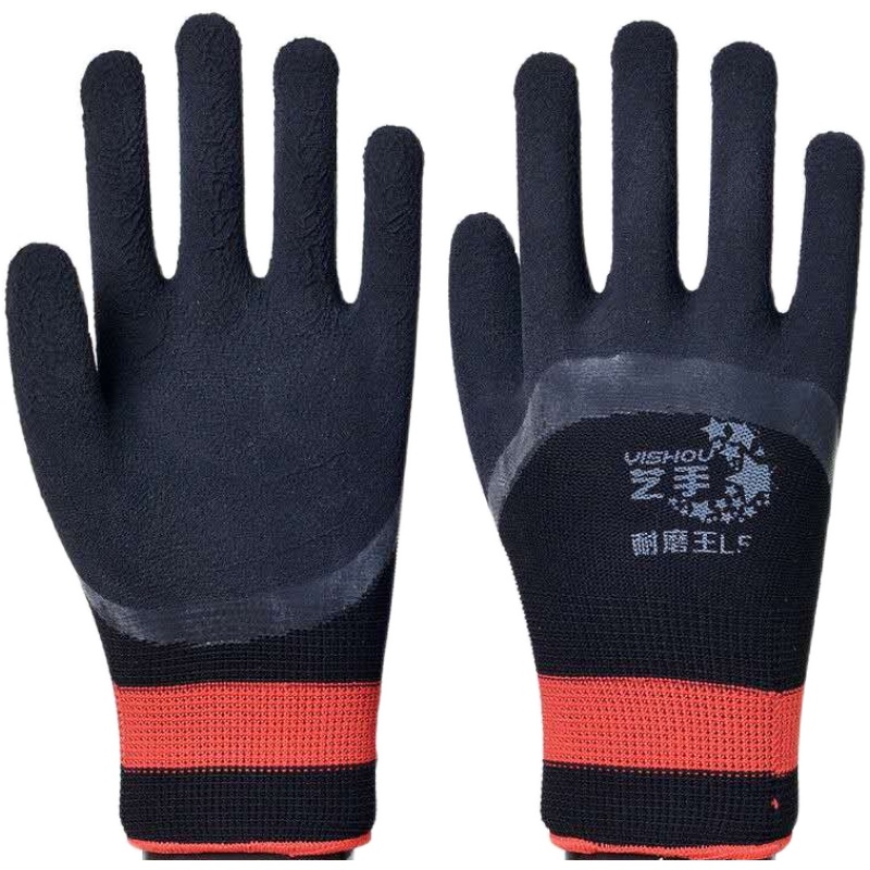 正品艺手橡胶劳保工作防滑透气手套