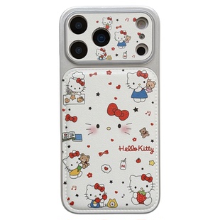 jze 日韩可爱卡通HelloKitty适用苹果17ProMax手机壳iphone15新款16pro女款小众13全包15pro防摔手机套14手提