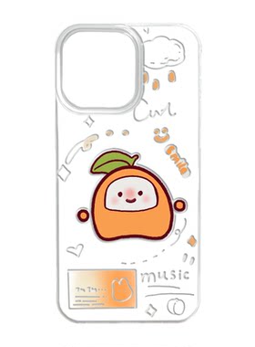 iPhone16Plus适用14ProMax带挂绳红米TURBO5蛋仔果宝特攻橙留香手机壳硬17大孔苹果13卡通OPPOReno15可爱x300