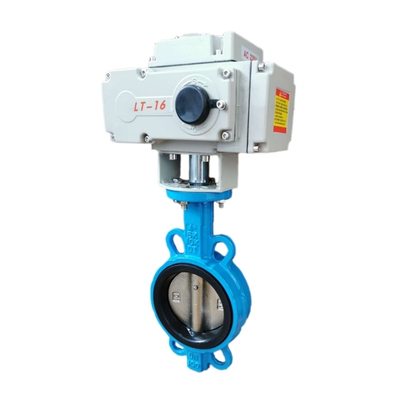 电动对夹法兰蝶阀DN100