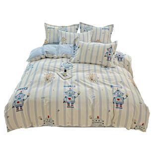 纯棉被套单件学生宿舍150x180x200x230全棉被罩1.5米单双人褥子套