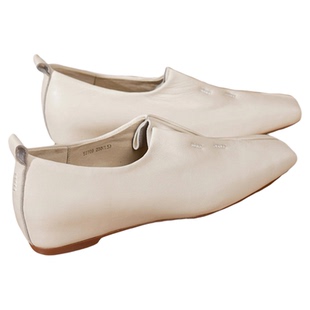 MILLIE'S/妙丽单鞋女真皮平底软皮小皮鞋懒人一脚蹬百搭乐福鞋秋