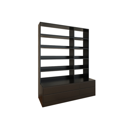 北欧日式组合书柜客厅书房满墙