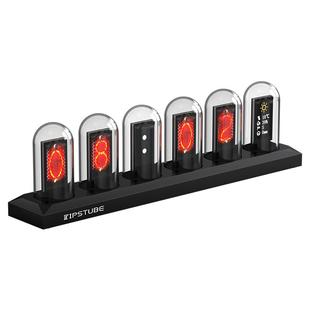 IPS拟辉光管时钟RGB桌搭装饰电竞房电脑桌面摆件LED数字台钟礼物