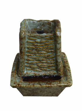 摆设陶瓷欧式风小瀑布喷泉工艺品