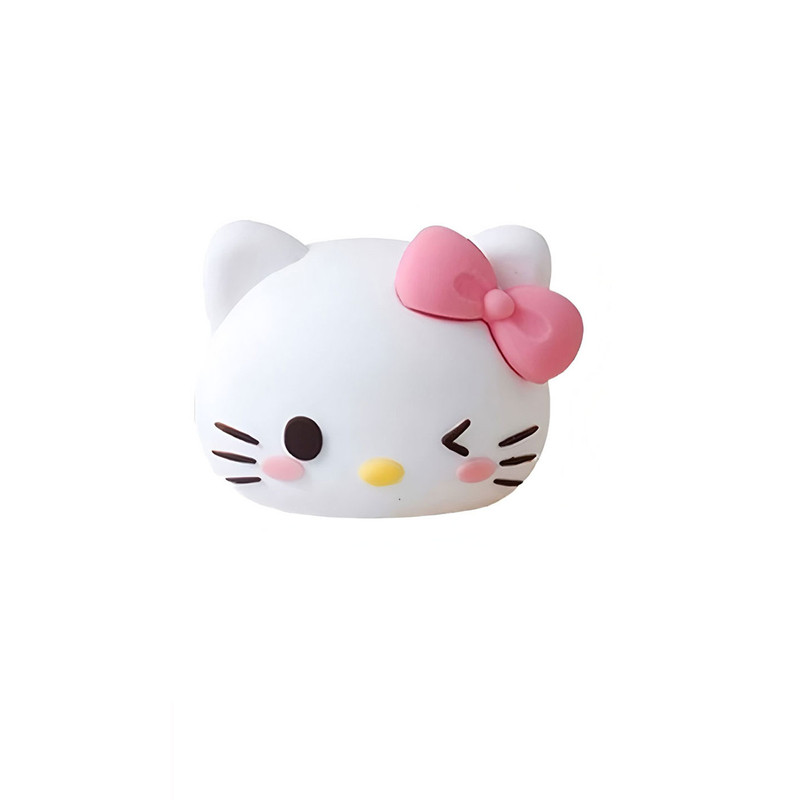 可爱粉色蝴蝶结小猫蛋糕装饰摆件
