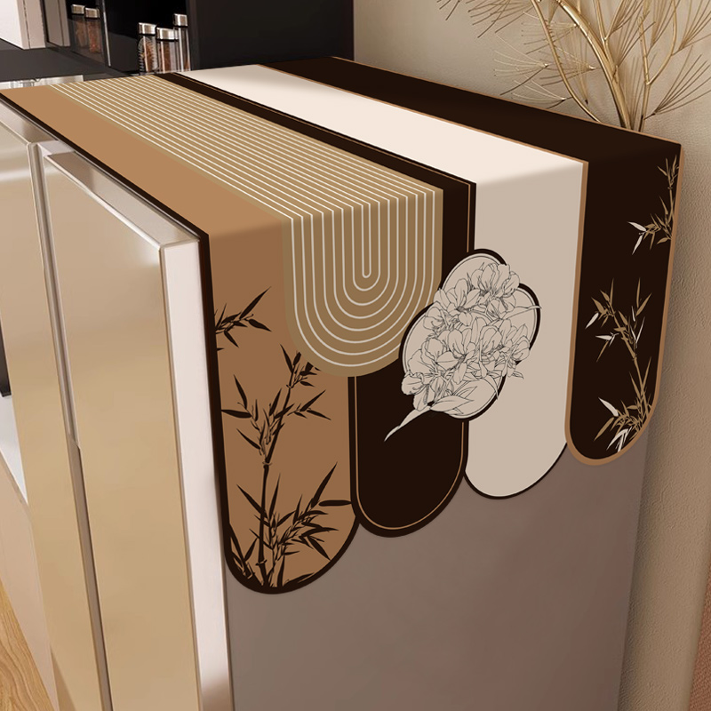 中古风冰箱防尘盖布新款防尘罩顶遮盖防灰单双开门冰柜盖巾遮灰布