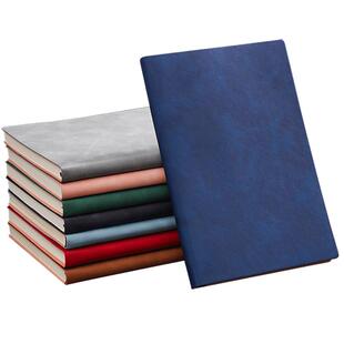 免费定制a5羊巴软皮笔记本定制可印logo印字公司企业商务会议记录本订做B5皮质工作记事本封面内页加急订制