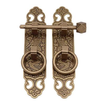 新中式纯铜柜门拉手仿古门窗插销